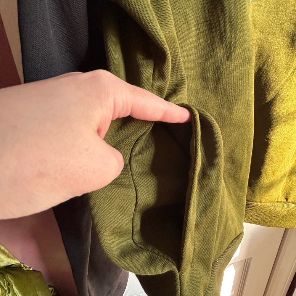 Le Tigre Olive and Black Zip-Up with Blue Stripes - Picture 7 of 9